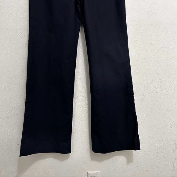 Ralph Lauren Sailor Pants Womens 10 Navy Blue High Waist Wide Leg Button Detail - Picture 3 of 12